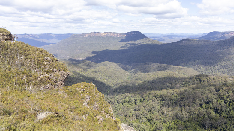 A view over the Blue Mountains near Sydney, New South Wales, Australia.