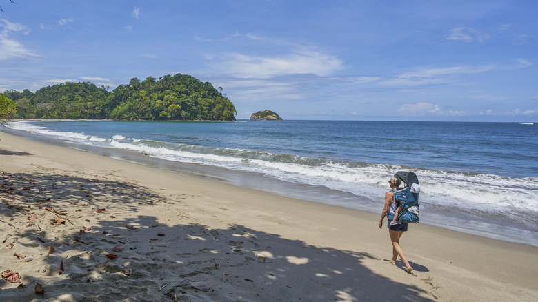 Deserted beach in Costa Rica