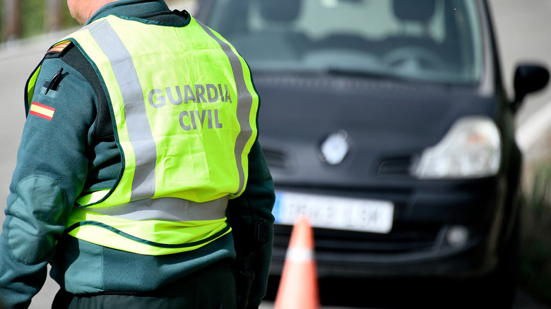 a traffic stop in Spain