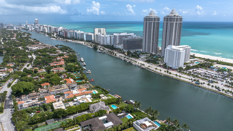 Aerial view of Miami Beach