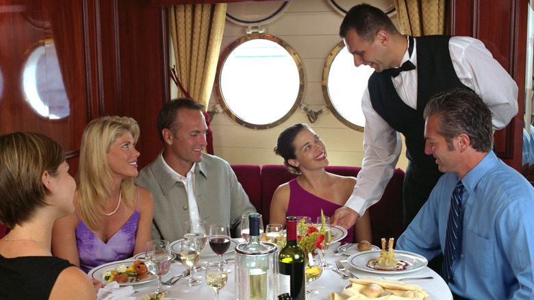 Well-Dressed friends on cruise