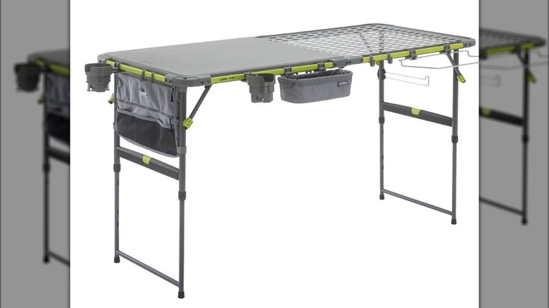 CORE cook table set up on plain background