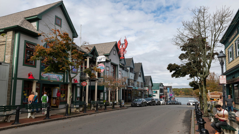 The main street in Bar Harbor, Maine.