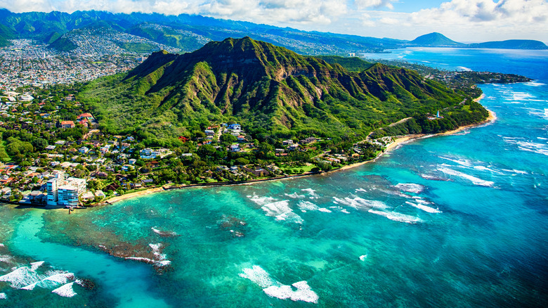 Aerial view of Honolulu
