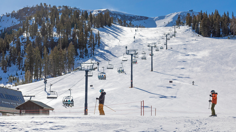 Skiiers at Mammoth Mountain