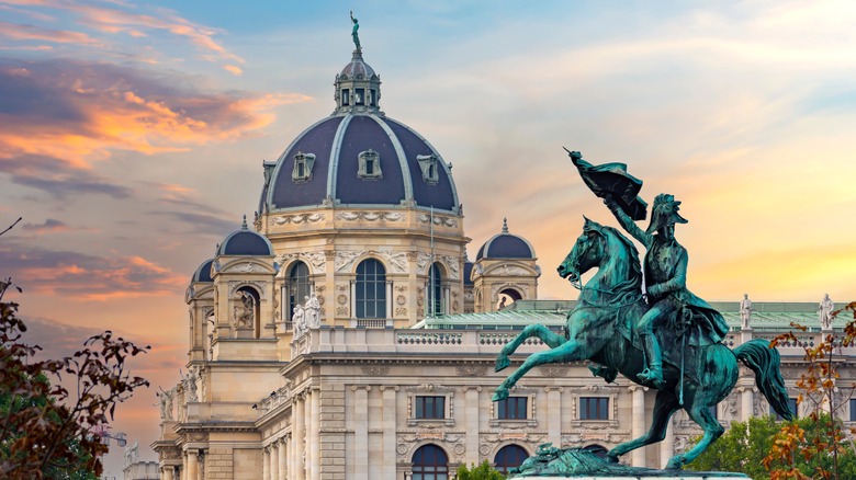 Historic domed building and statue