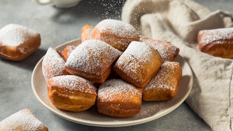 plate of beignets