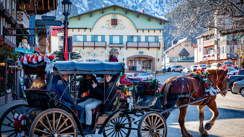 horsedrawn carriage in Bavarian town