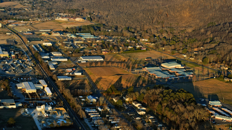 an aerial view of Fort Payne in Alabama