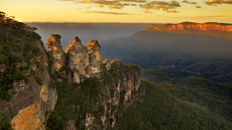 View of Three Sisters rock formation