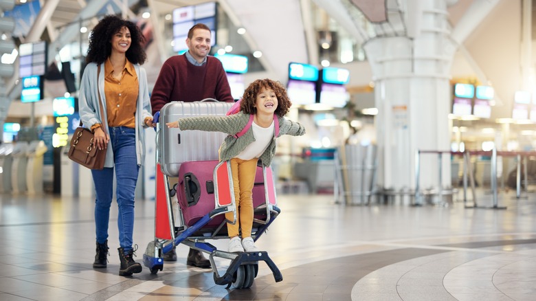 Family at airport 