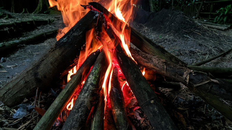 A 'teepee' fire
