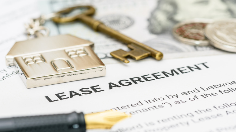 a detailed view of housing agreement