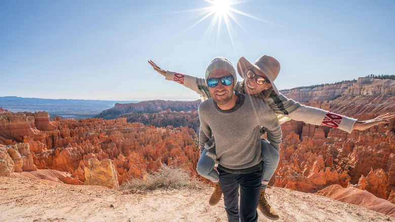 Couple at Bryce Canyon overlook