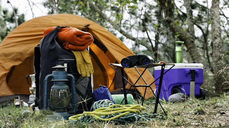 tent and camping supplies