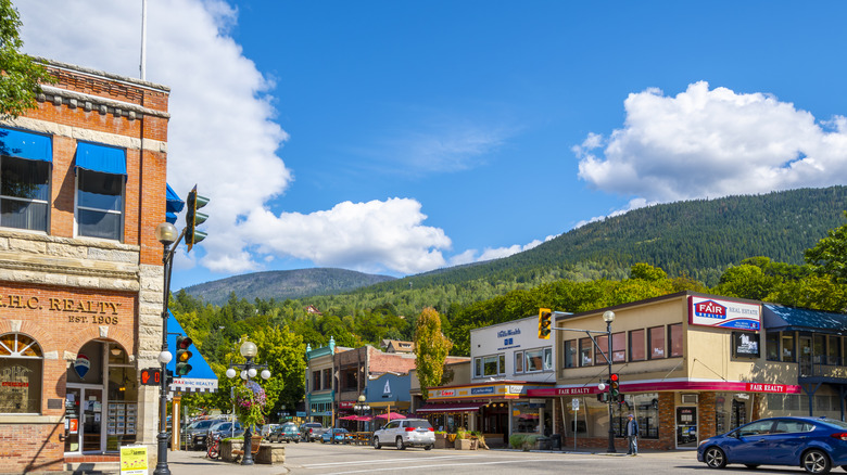 historic shops and quaint town of Nelson B.C.