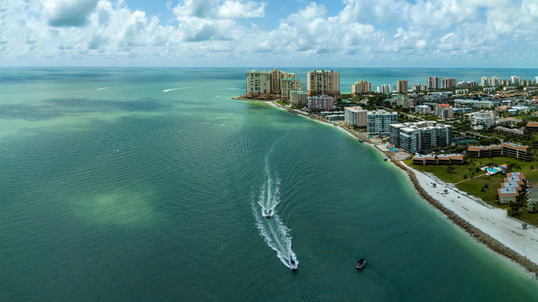 Aerial view of Marco Island from above