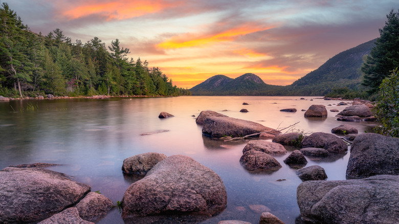 Sunrise at Jordan Park on Mount Desert Island