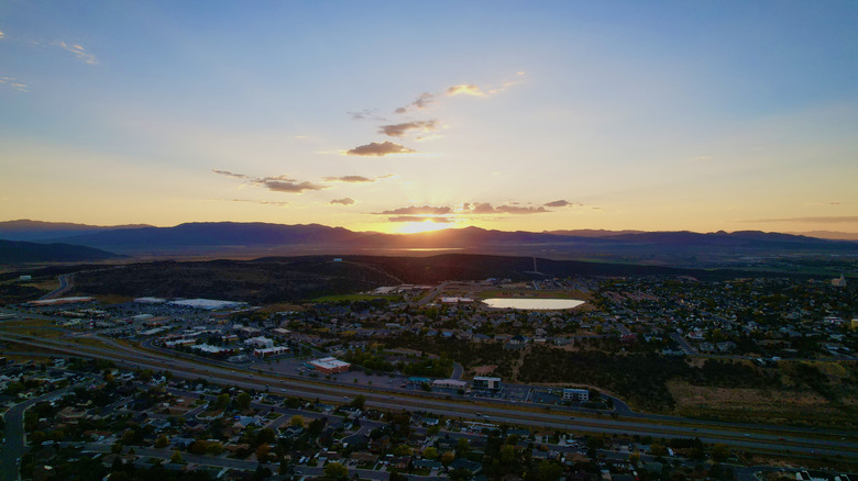 Sunset over Cedar City, Utah