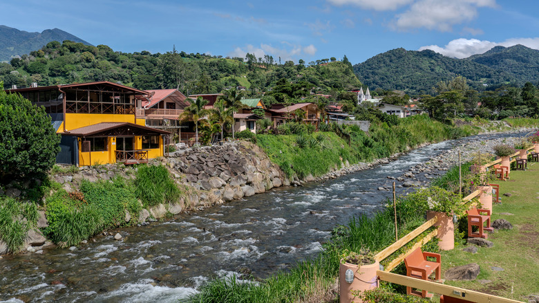 Panama City old building at night