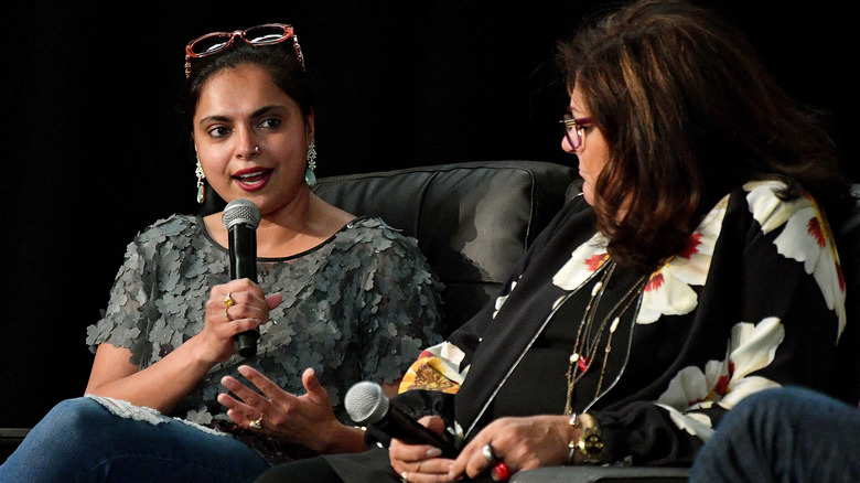 Maneet Chauhan talking into mic