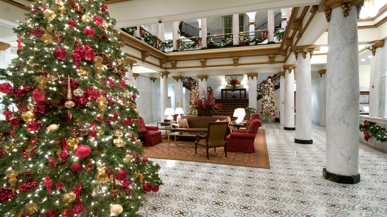 Christmas tree in hotel