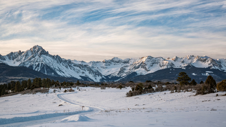 snowy mountains in Colorado