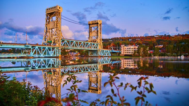 Portage Lake Lift Bridge in Houghton, Michigan