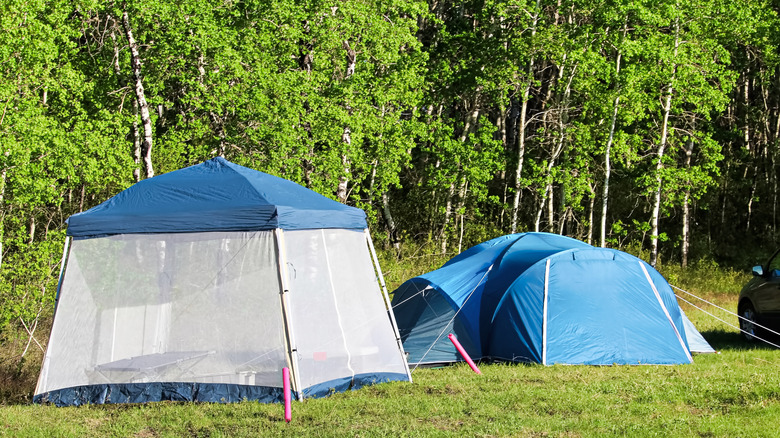 Camping tent and a screen house