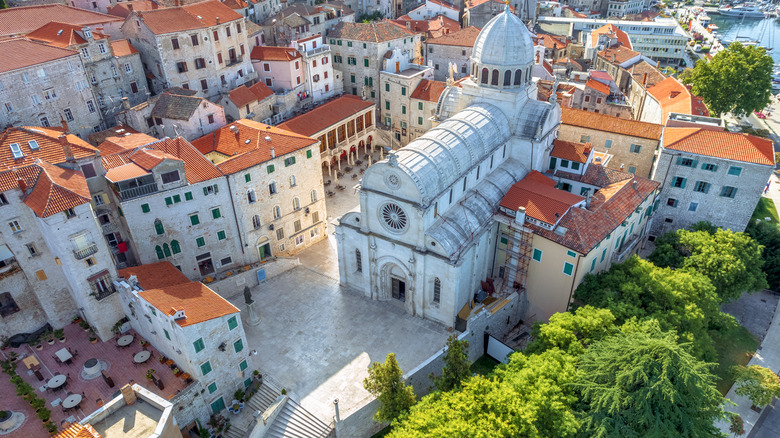 cathedral and buildings