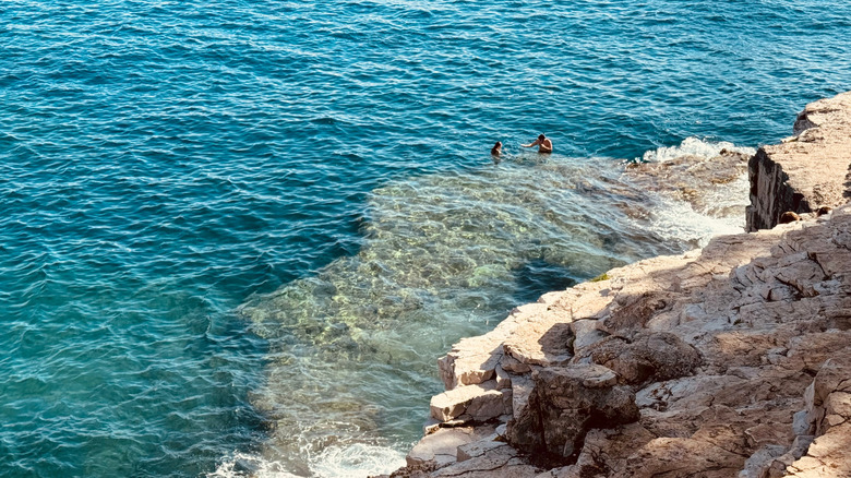 Rocks and sea outside Pula, Croatia