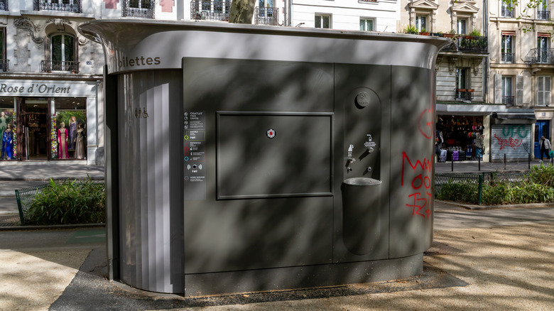 Public restroom in Europe