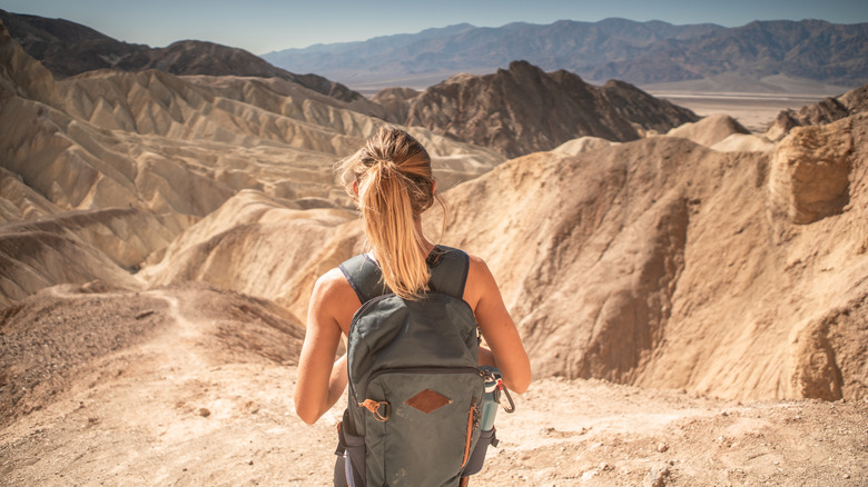 hiker in Death Valley