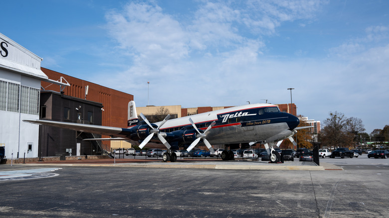 A Delta Air Lines Douglas DC-7 on display at the Delta Flight Museum