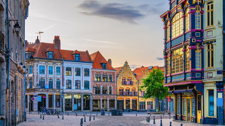 empty street in European city