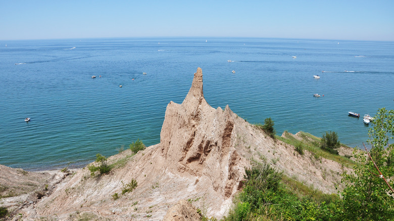 A spire at Chimney Bluffs State Park 