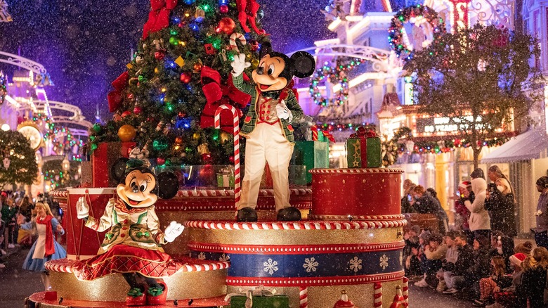 Mickey Mouse in Christmas parade