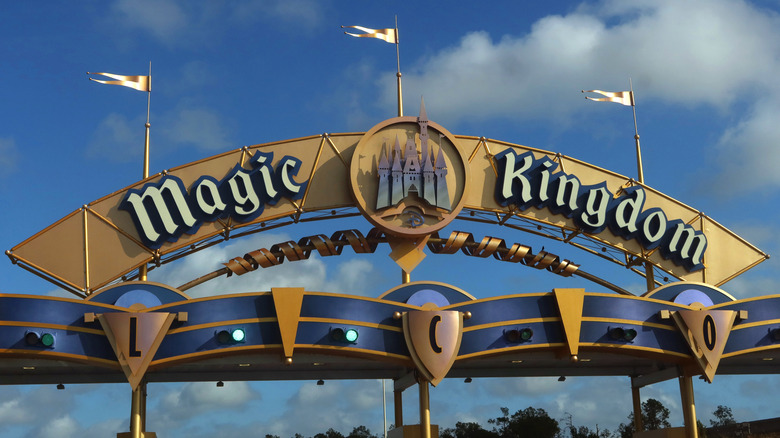 Entrance sign at Magic Kingdom in Disney World