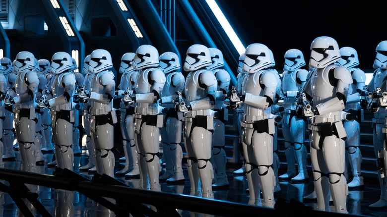 stormtroopers at Rise of the Resistance ride