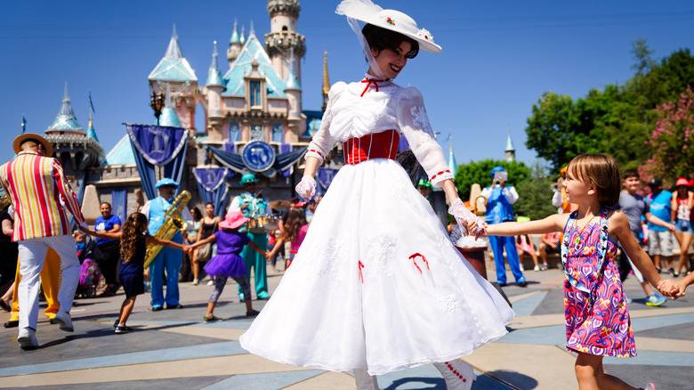Disneyland Mary Poppins with child