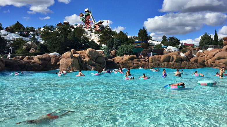 Clear blue water at Blizzard Beach water park.