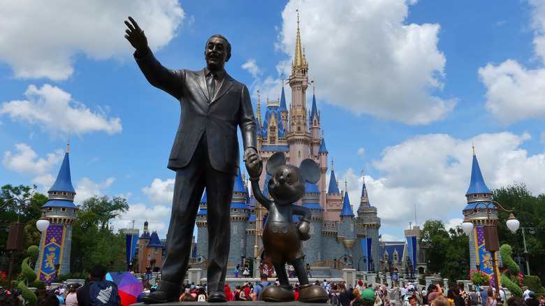Statue of Walt Disney and Mickey Mouse