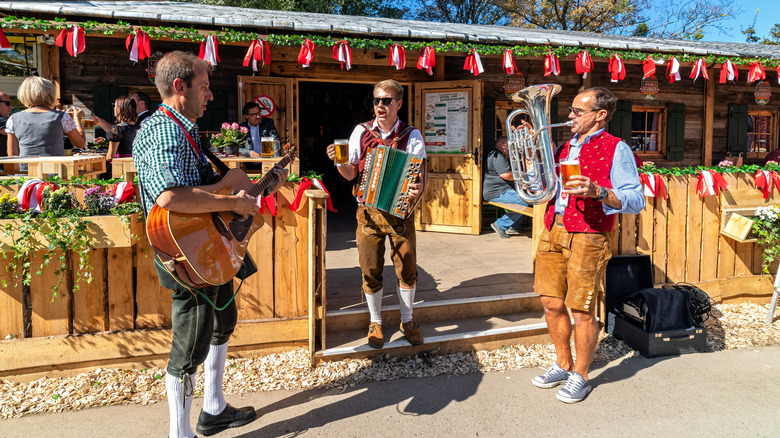 Austrian musicians during Oktoberfest