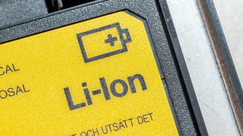 Yellow lithium ion cell battery