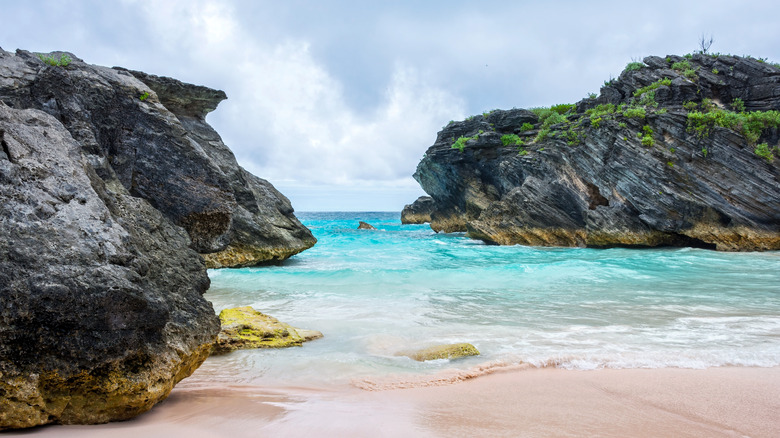 Bermuda beach with teal water