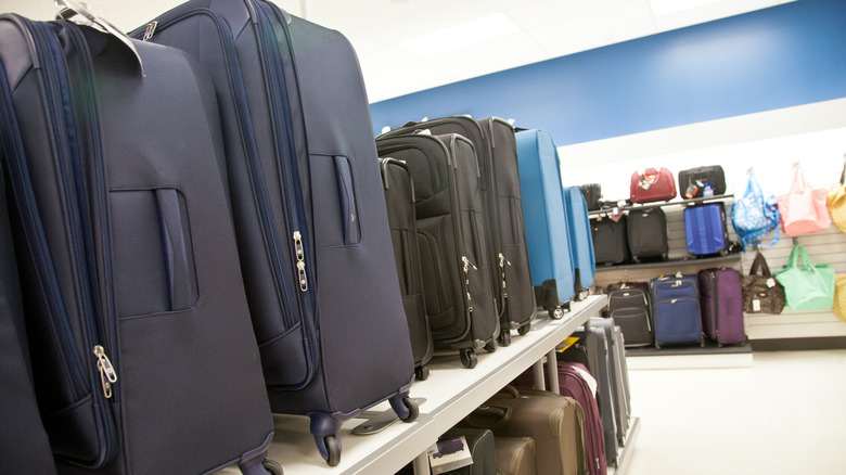 luggage aisle at Marshalls store