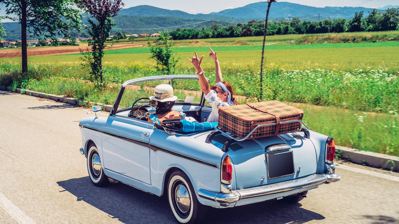 Women on a road trip