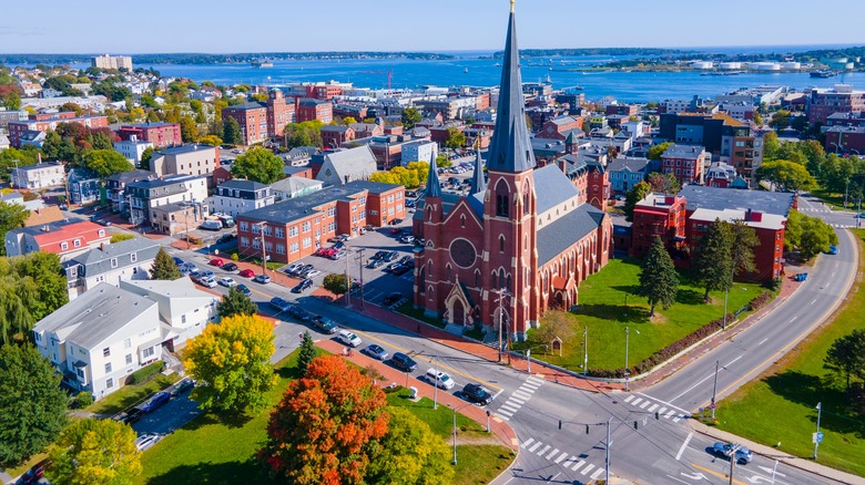 Downtown Portland Maine Cars Coast