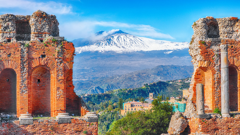 Scenic view of Mt. Etna