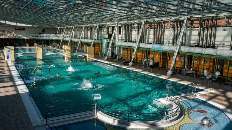 Glass-roofed 'Kurhaus' pool in Baden bei Wien
